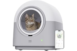 ABRCT Self-Cleaning Litter Box Automatic Electronic Hands-Free Smart Robot self Cleaning Litter Box - Large 60L Capacity, Safe Anti-Pinch,with Deodorizer and Liner,for Multiple Cats (Grey Pro)