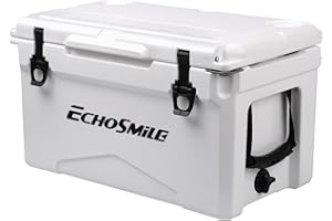 EchoSmile 30/35/40 Quart Rotomolded Cooler, 5 Days Protale Ice Cooler, Ice Chest Suit for BBQ, Camping, Pincnic, and Other Ou