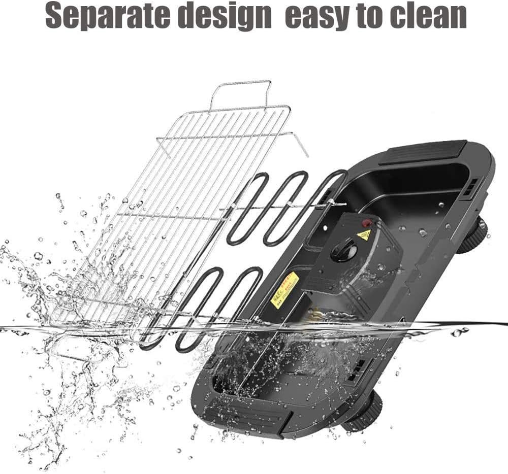 review Barbecue Grill Electric Barbecue Grill,1800W Electric Smokeless Indoor Grill with Temperature Adjustment Easy to Clean,for Camping Outdoor Garden Durable
