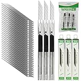 FOSHIO Lockable 9mm Utility Knife with 30 Degree Carbon Steel Snap-Off Spare Blades Auto Wrap Vinyl Cutter Craft Knife Tint Film Hand Tools