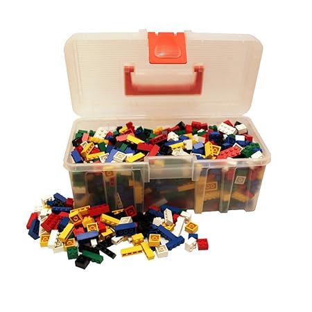 Q-Bricks Basic Mix-Valigetta-750 Bausteine, bunt