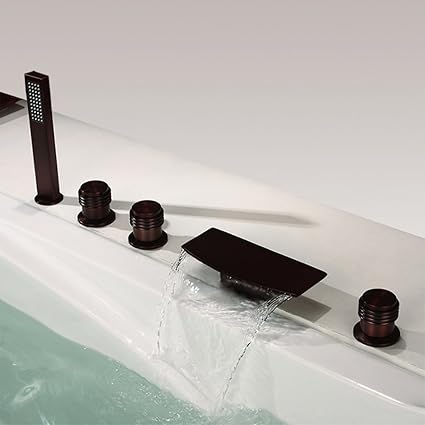 Amazon Com Gyfy Waterfall 5 Piece Bathtub Faucet Rob Surface