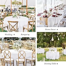 12 Pack White Round Tablecloth-120 Inch White Table