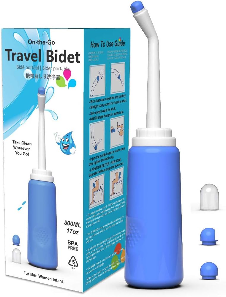Portable Bidet Sprayer, Gsogcax 500ml/17oz Women Peri Bottle Postpartum