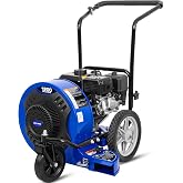 BILT HARD 212cc Gas Walk Behind Leaf Blower, 1200 CFM, 150 MPH, 13 in Fan | 4 steel blades, 3-position airflow adjustment, front flow attachment, 8 in swivel wheel, 12 in rear wheels, recoil start