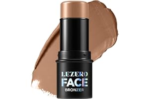 LEZERO Cream Bronzer Stick, Multi-use Contour Stick for Face Shaping, Matte Finish Beauty Wand for Sculpt the Face, Easy to Apply, Longwear, Waterproof, Buildable and Blendable Color (#14, 1PC)