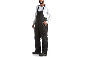 Cherokee Mens Snow Bibs - Durable Insulated Waterproof Snow Bibs Overalls for Men - Work Coveralls for Men (Size: S-3XL)