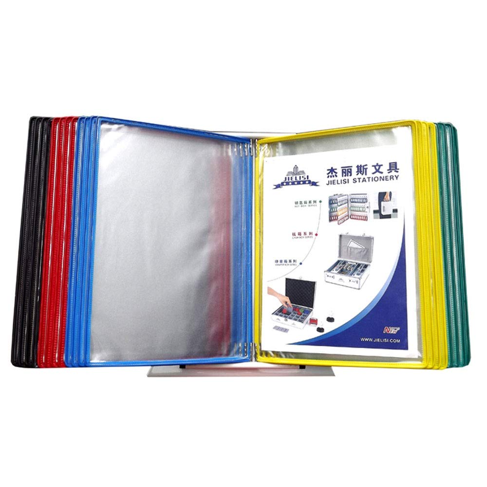 A4 WallMounted File Holder, Flip Folder Color Folder Display Stand