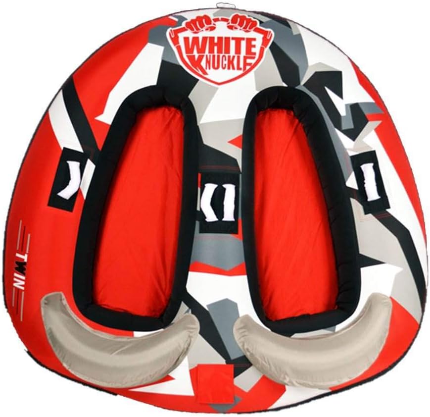 White Knuckle WK-19081 Watersports and Water Skiing The Twin Towable Tube, Red