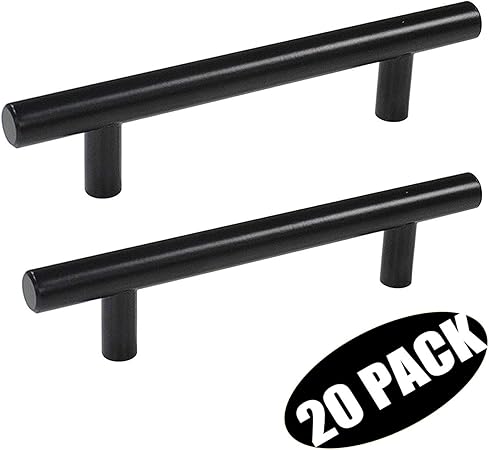 Probrico Flat Black Modern Cabinet Hardware Drawer Handle Pulls