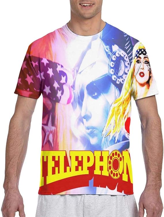 Amazon Co Jp 最新の人気の人気の男性の半袖フルtシャツ Lady Gaga 日光浴ハンサムな男の子の半袖tシャツ 家 旅行 スポーツ ショッピング デート 仕事 釣り 服 ファッション小物