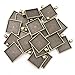 Dcatcher 24 PCS Bezel Pendant Trays Square Cabochon Settings Trays Pendant Blanks, Bronze