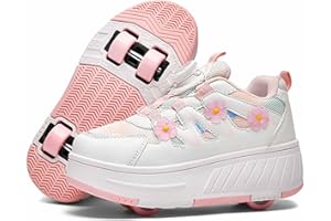 Skiddly Kids Roller Skate Shoes with 4 Wheels, Sneakers for Boys Girls Birthday Easter Thanksgiving Christmas Day