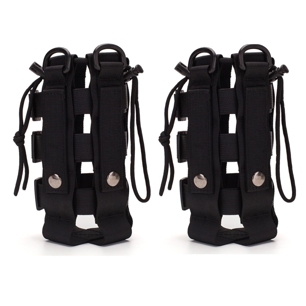 HOUSON 2 PCS Tactical Water Bottle Pouch, Molle Bottle Holde Water Bottle Bags Black