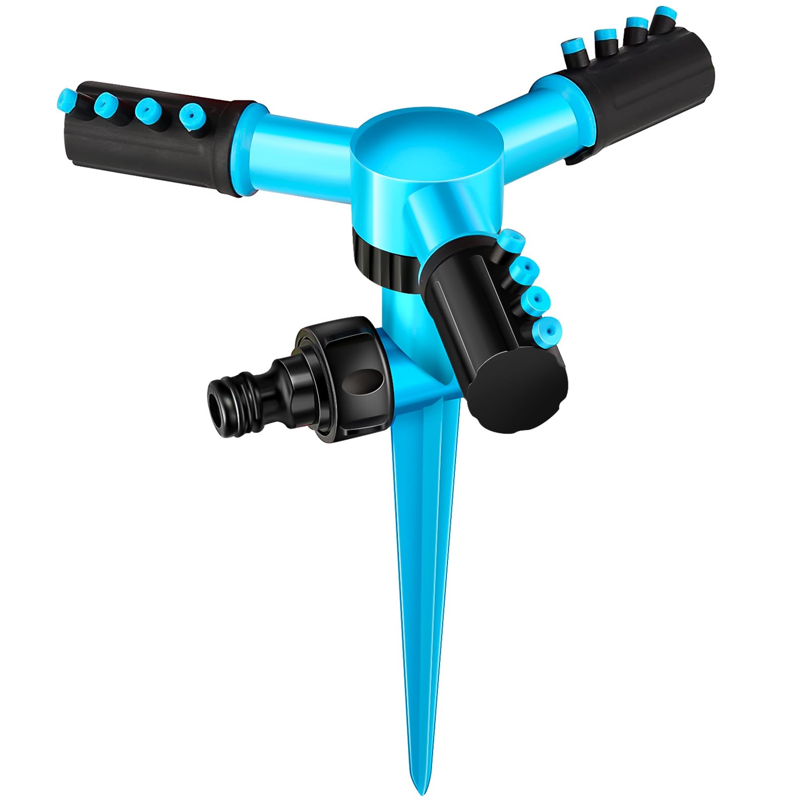 Garden Sprinklers Rotating Lawn Water Sprinkler Adjustable 360 Degree Automatic 3 Arms Watering Irrigation System for Garden Farm Nursery