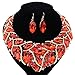 African Beads Jewelry Sets Women Bridal Crystal Statement Necklace Earring Jewelry Sets