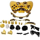 OSTENT Full Controller Shell Case Housing for Microsoft Xbox 360 Wireless Controller Color Gold