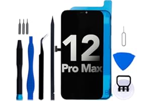 IGLOFIX for iPhone 12 Pro Max Screen Replacement Kit, 6.7" FHD LCD Display 3D Touch Digitizer Assembly with Repair Tools and Frame Adhesive (Model A2411/A2342/A2410/A2412)