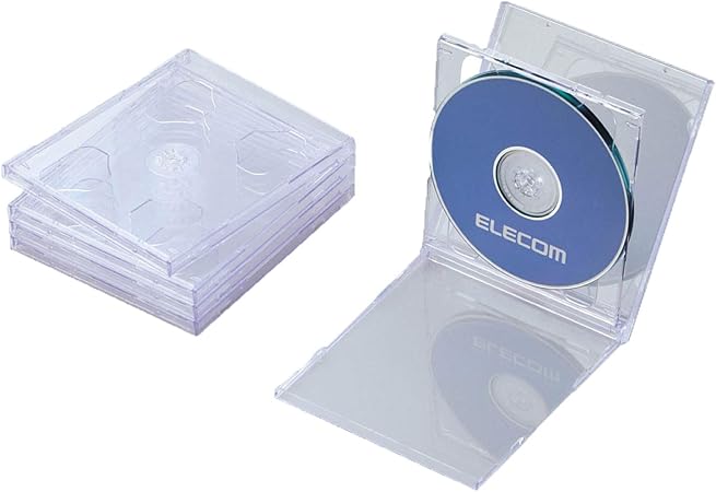 Amazon Co Jp エレコム Cd Dvdプラケース 2枚収納 5パック クリア 文房具 オフィス用品