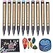 Metallic Markers Paint Pens-Medium Tip Paint Pens Metal Art Permanent Marker Set for Card Making, Painting Rocks, Scrapbooking, Black Paper, Glass,Wood, Ceramics,DIY Craft Kids,10 Colors