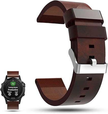 iFeeker Garmin Fenix 5s GPS Reloj Inteligente Correa de reemplazo Banda Correa muñeca Banda Reloj de Piel auténtica Soporte de para Garmin Fenix 5s ...