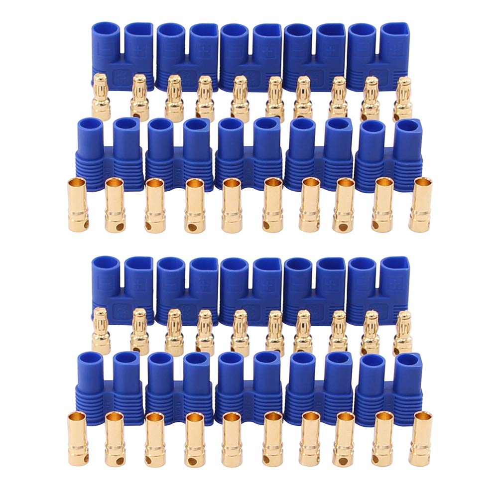 OliRC 10pairs Male Female EC3 Connector 3.5mm Glad Bullet Banana Plug for RC ESC Battery Electric Motor(C120-10)