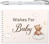 Tenare Baby Shower Guestbook with Pen Bear Theme Wishes for Baby 30 Sheets view 1