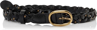 Ceintures tressées Taylor pour femme, caviar, taille 105