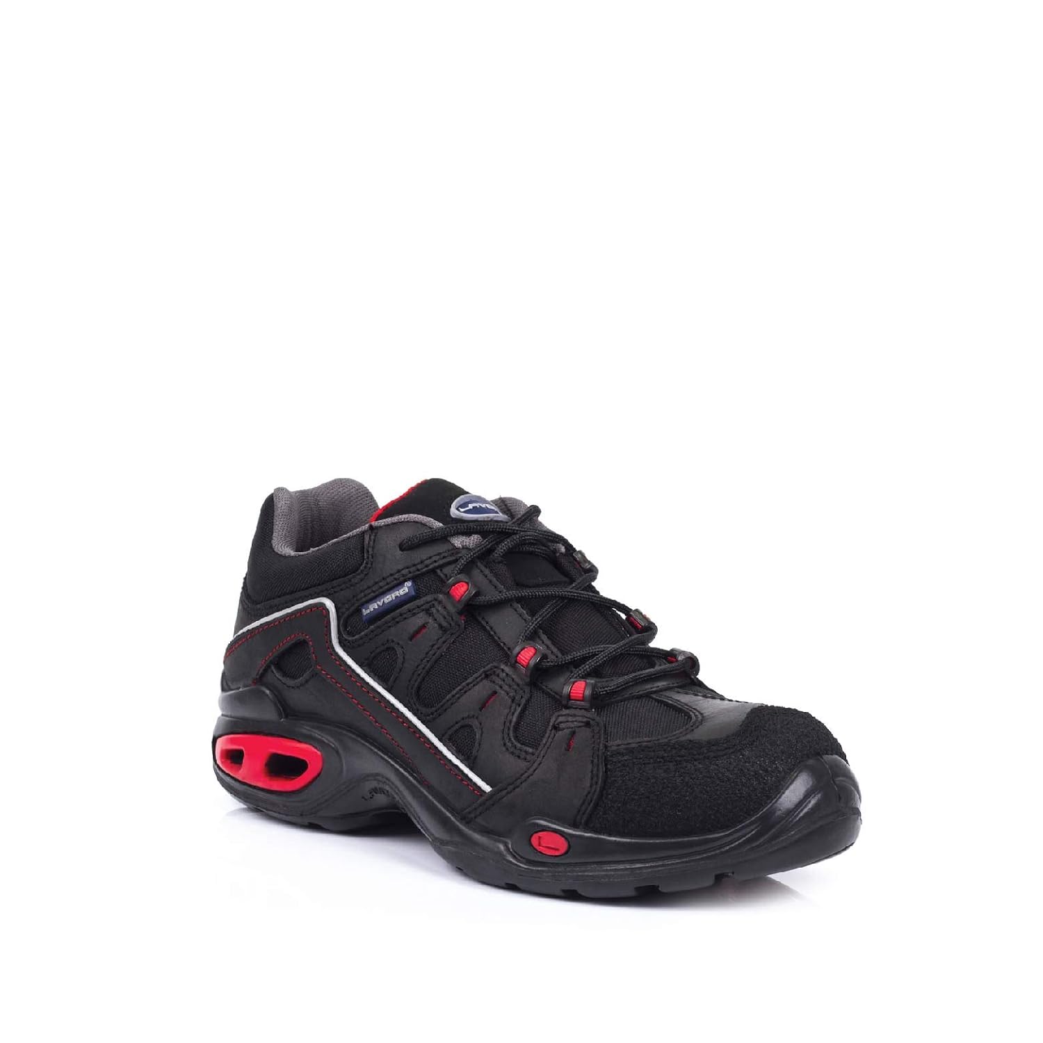 Lavoro 1276.30 Indy Range Homestead Men Safety Trainer, CE, S3, SRC, Black/Red, 4 Size, Black Red, 4 UK