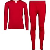 ONLY BOYS Thermal Underwear Set - 2 Piece Brushed Fleece Thermal Top and Long Johns for Boys