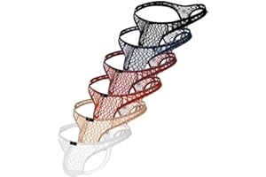 Pdbokew Men's Transparent Thong Underwear Comfty Lace Pouch Underwear