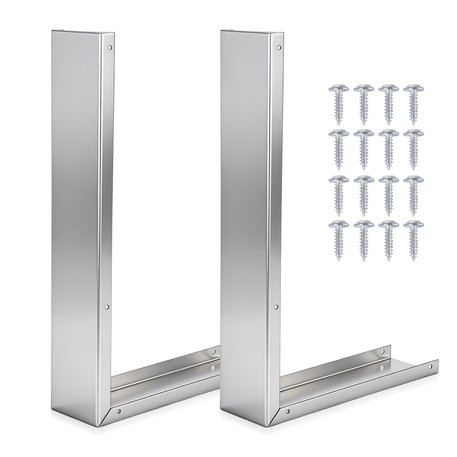 Photo 1 of 2 Pcs Stainless Steel Microwave Trim Kit, Microwave Filler Kit, 3'' Wide Microwave Side Panel Filler Kit for Range Kitchen Countertop Oven