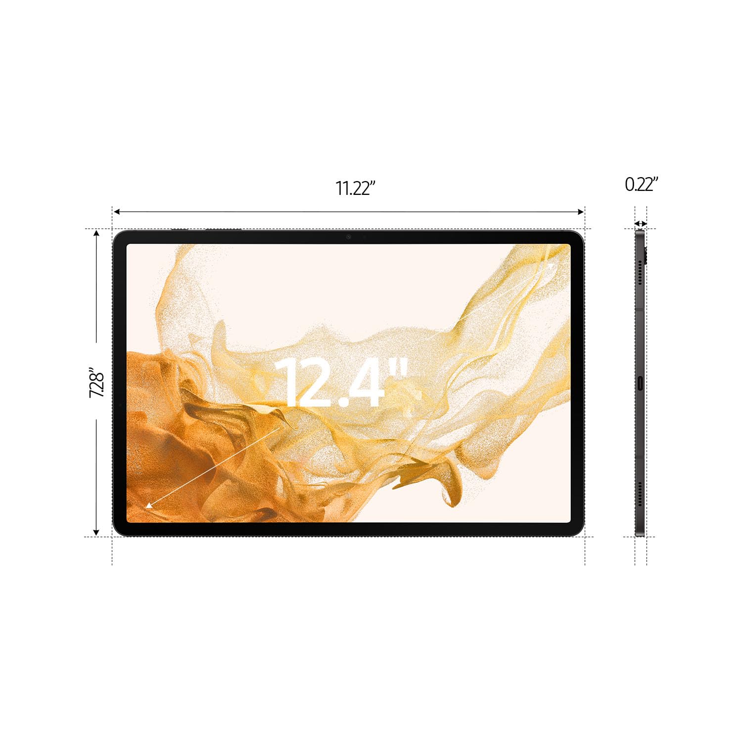 SAMSUNG Galaxy Tab S8+ 12.4” 256GB WiFi 6E Android Tablet, Large AMOLED Screen, S Pen Included, Ultra Wide Camera, Long Lasting Battery, US Version, 2022, Graphite