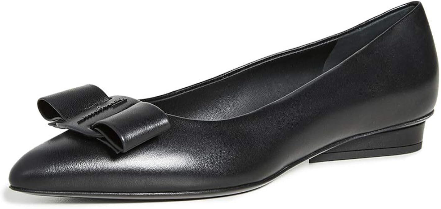 black ferragamo flats