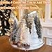 Jolik 26 Pcs Mini Artificial Christmas Trees Frosted Sisal Trees for Christmas Table Décor, 5 Sizes, 4 Colors