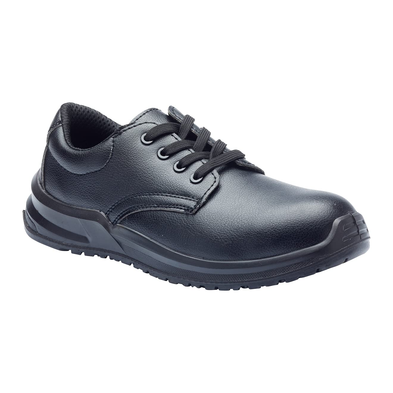 Blackrock Lace-Up Safety Shoes, Mens Womens Steel Toe Cap, Chef, Nursing, Orthopedic, Non-Slip Work Shoes, Work Utility Footwear, Hygiene, Catering, Kitchen Anti-Slip - Size 3