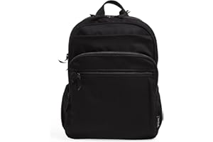 Vera Bradley Women's Cotton XL Campus Backpack, Black, One Size