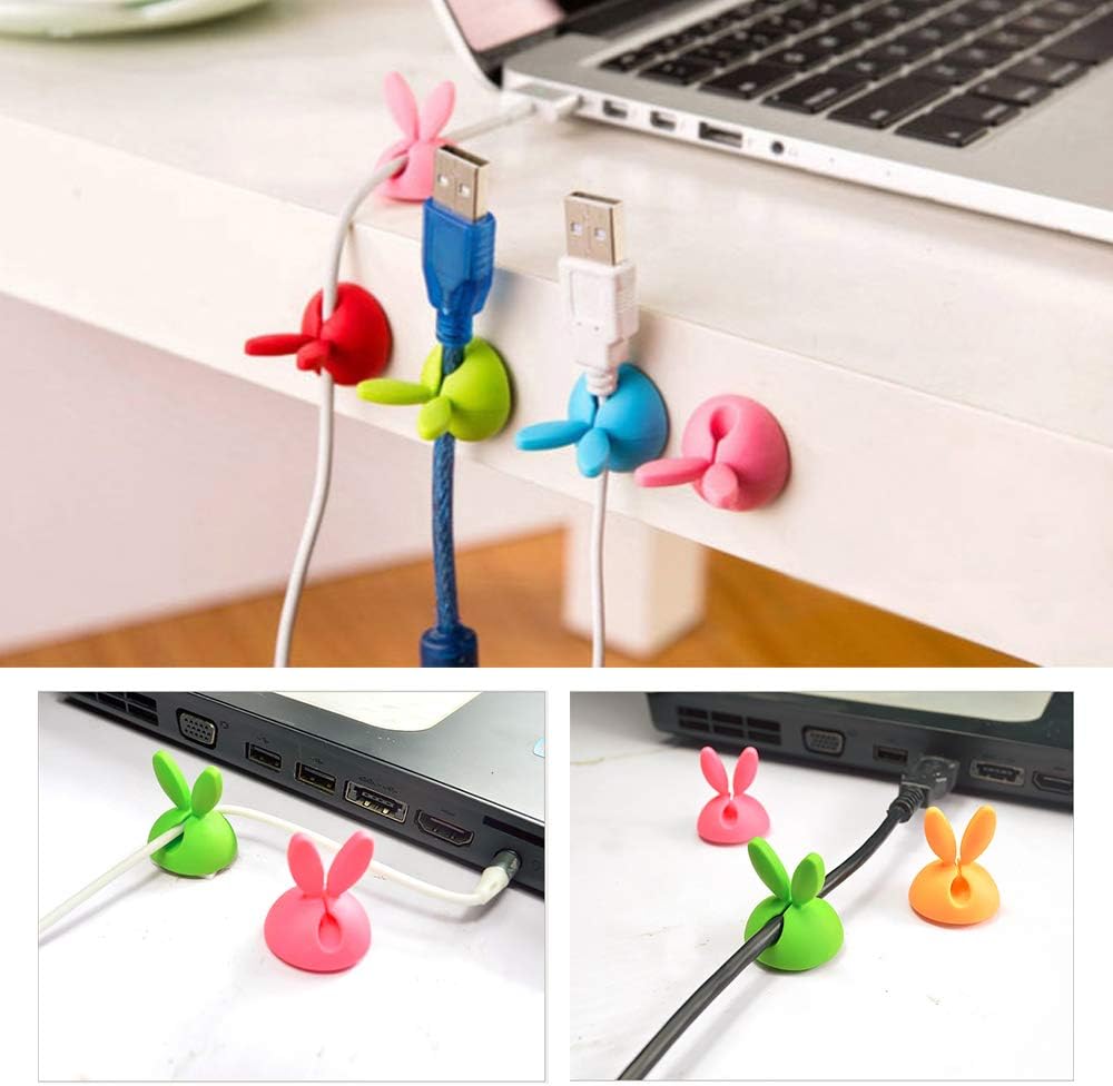 Cable Clips Desktop Color Cable Clips Cord Organizer Wire Holder For Table Desk Wall Car Computer Phone Charging Cable Usb Cable Mouse Headphone Office Cubicle Nightstand Ect 8 Pack Tools Home Improvement Cord Management