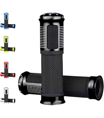 Universal Motorcycle Handlebar Grips - CNC Aluminum 7/8" (22mm), Fits Honda CT125 Hunter Cub & More