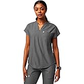 Fabletics Women's Evolve 3-Pocket Scrub Top with an Oversized Fit - MotionTech, 4-Way Stretch, Wrinkle-Resist, Anti-Shrink