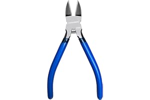 Wire Cutters, 6 inch, KAIHAOWIN Precision Flush Cutters Ultra Sharp Wire Cutters for Crafting Side Cutters Wire Snips Spring Loaded Dikes Wire Cutter for Jewelry Making, Blue with Black Handle