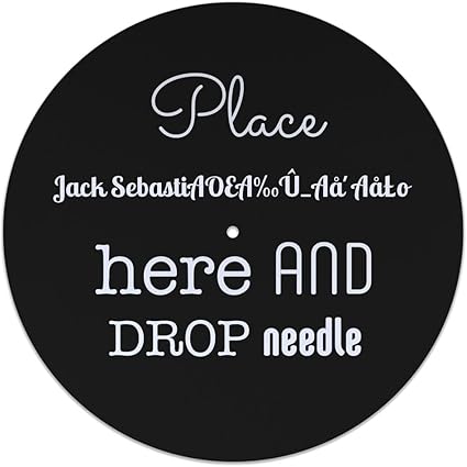 Luogo Jack Sebastiaoea U O Qui E Goccia Dell Ago Slipmat 7 Inches Amazon It Strumenti Musicali E Dj