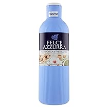 Felce Azzurra – Bagnoschiuma Profumato Mandorla e The Bianco, Bagno Schiuma Detergente Delicato Idratante per Pelle Morbida dalle Note Dolci e Cremose, Bagnodoccia Dermatologicamente Testato, 650 ml