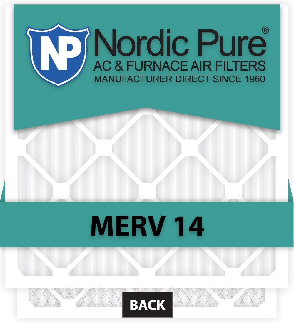 Nordic Pure 20x21x1ExactCustomM14-6 Merv 14 AC Furnace Filter, 6 Piece