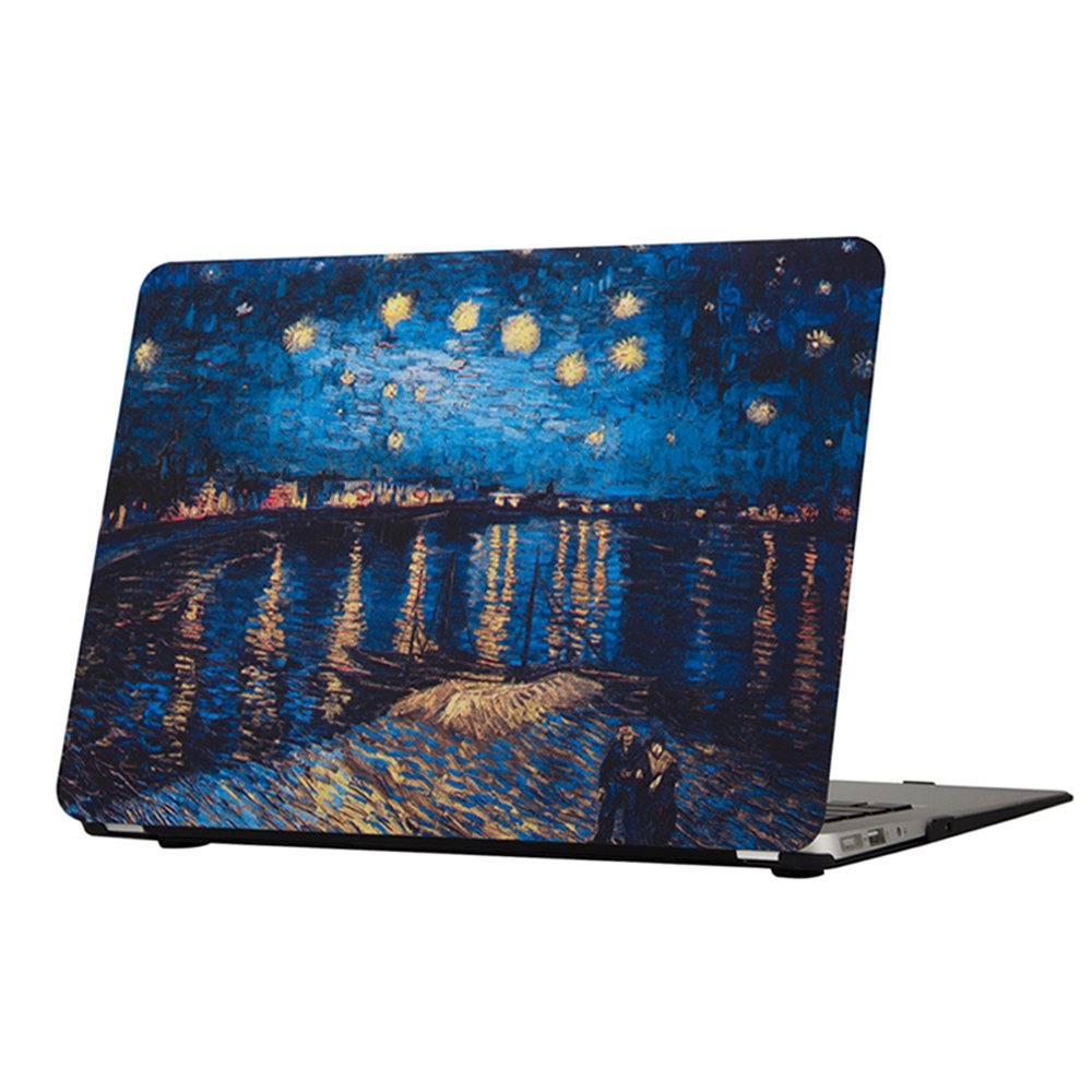 AUSMIX Macbook Air 13 Inch Case, Hard PC Protective Case Smooth Rubberized Cover for (Models: A1369/A1466) Apple MacBook Air 13.3 Inch - Starry Night Over the Rhone