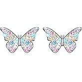 Dinosaur Horse Stud Earrings for Women,Animal Elephant Fox Butterfly Mermaid Hummingbird Penguin Earrings Jewelry