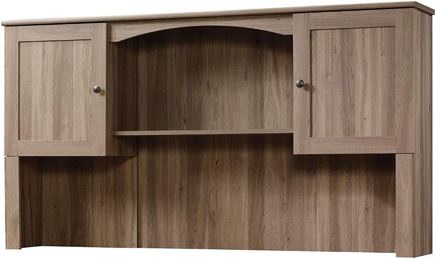 EFD Salt Oak Hutch Two Cabinets Shelf Brown Modern Minimalist Wooden Hutch Desk L-Shaped U-Shaped Corner Computer Desk Hutch eBook Easy&FunDeals