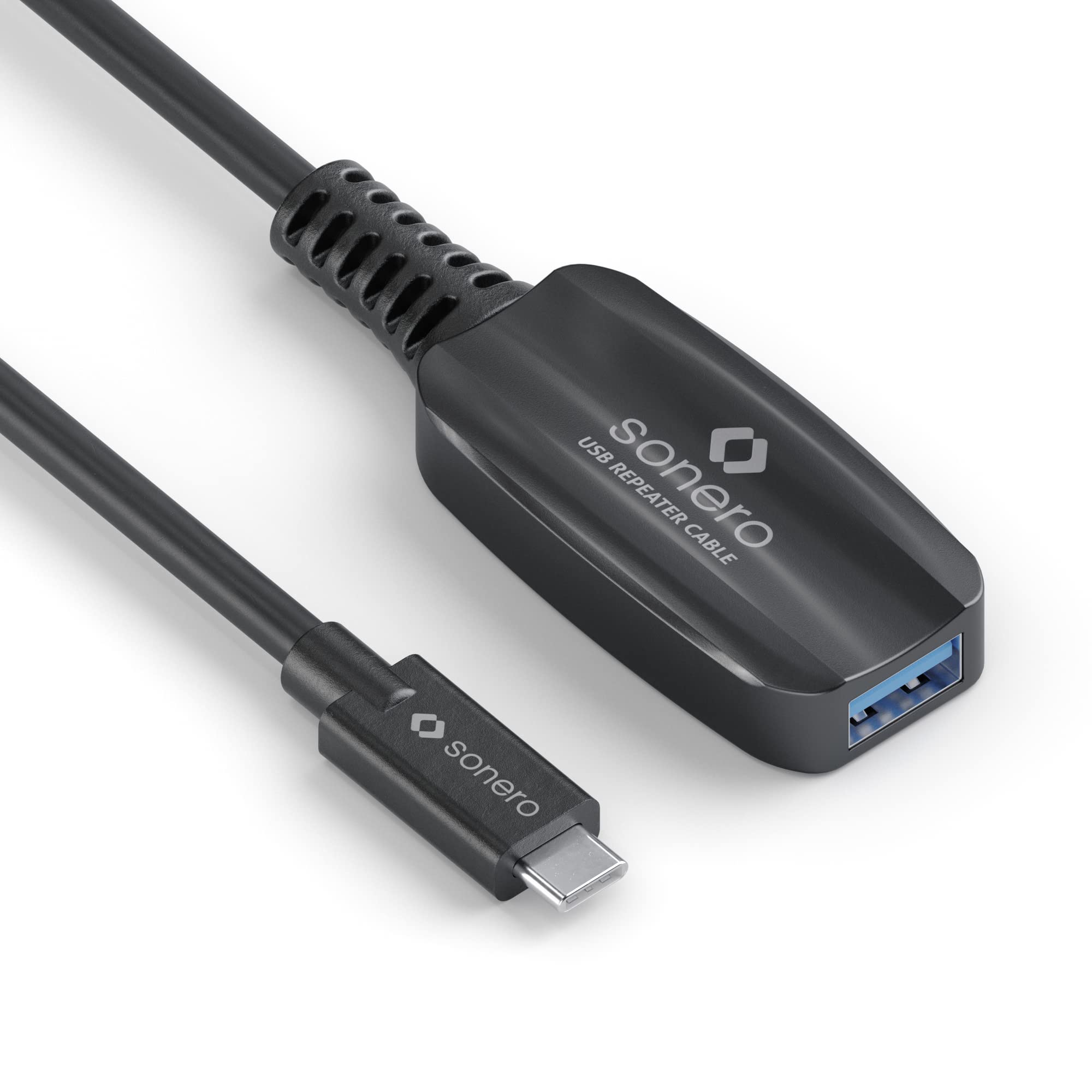 Sonero USB 3.2 Gen1x1 Active Extension C/A 5.00 m Black