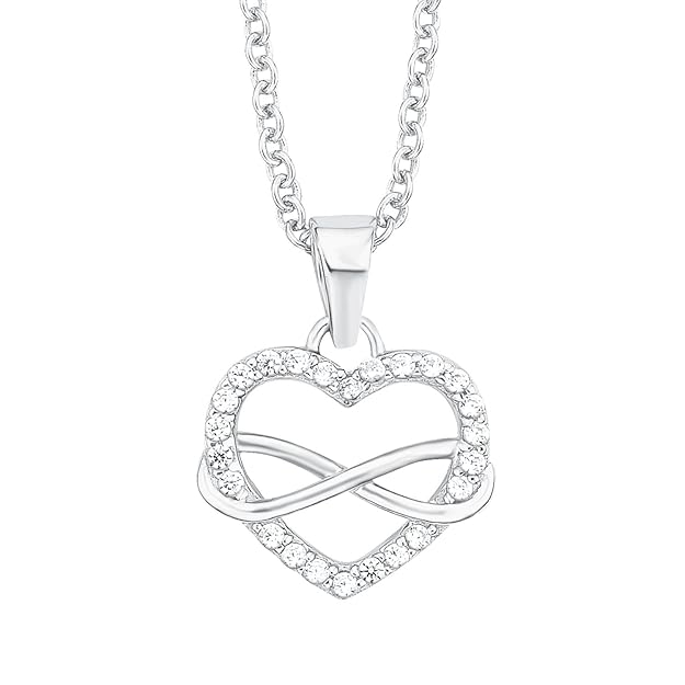 S.Oliver Damen Ketten mit Anhänger 925er Sterling Silber Zirkonia weiß
