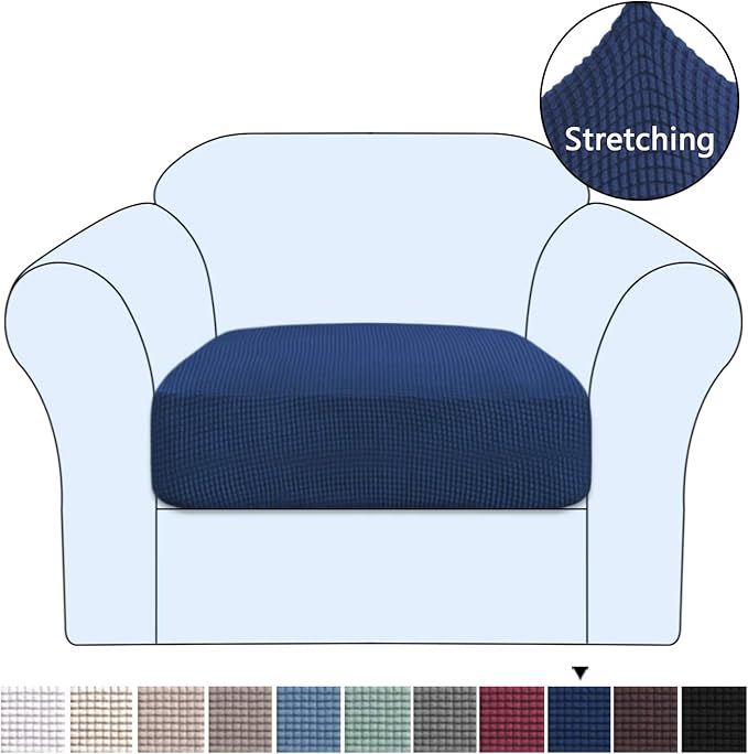 H.Versailtex High Stretch Sofa Cushion Covers for 1 Seater Chair Sofa Cushion Cover Furniture